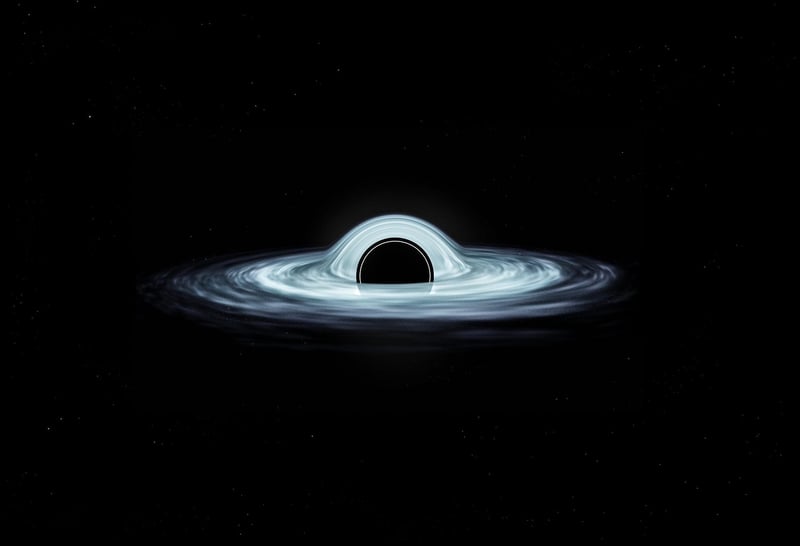 Space Time Wormhole Black White